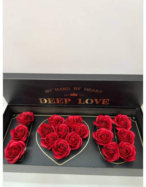 Κούτα Iloveyou Με Αρωματικά Σαπούνια Με Σχήμα Τριαντάφυλλο