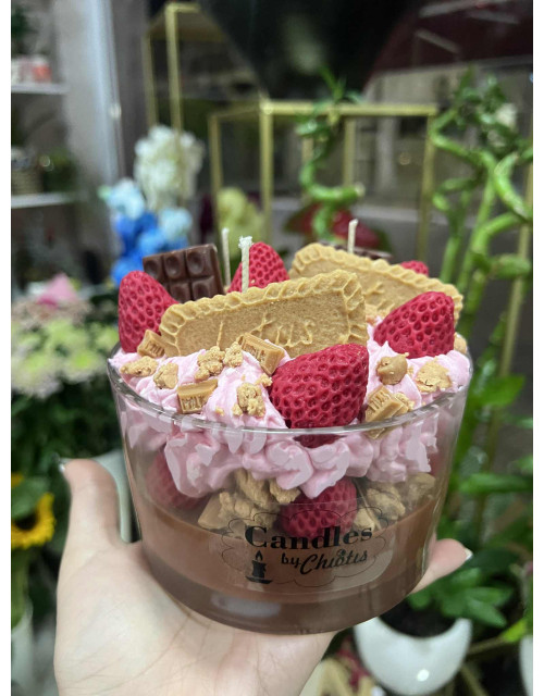 Big Strawberry Lotus Candle 